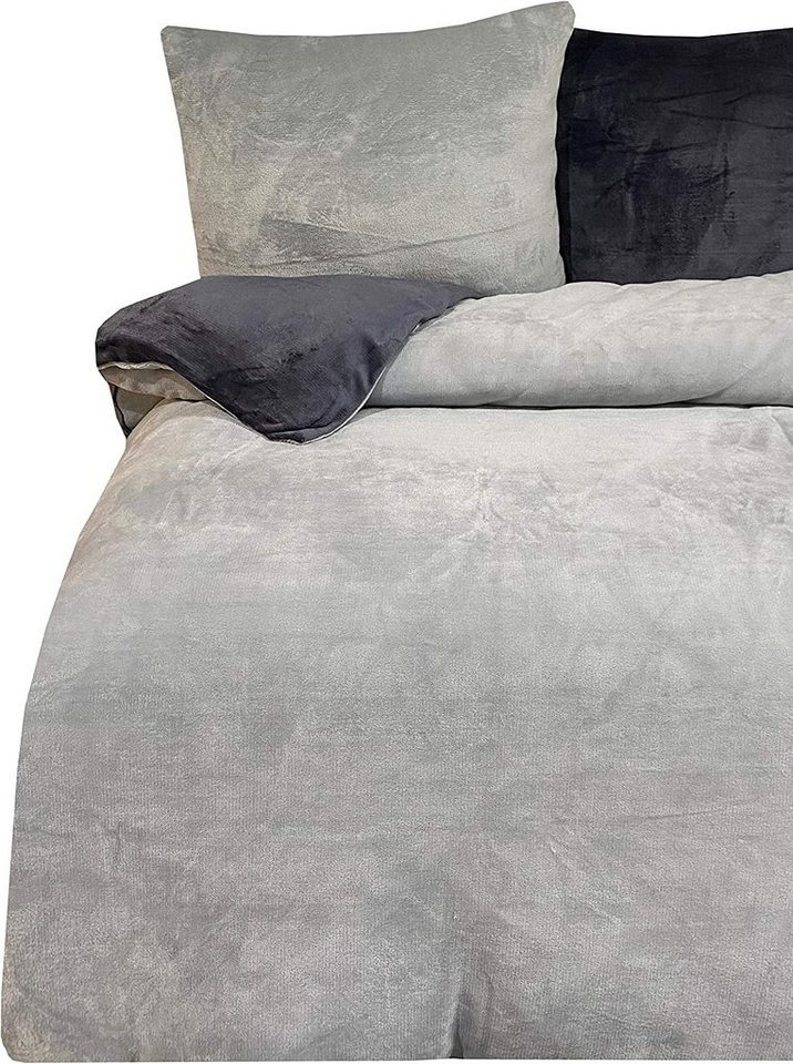 Bettwäsche Winter Cashmere Touch, One Home, Fleece, 3 teilig, flauschig warmes Teddy Plüsch, Doppelbett von One Home