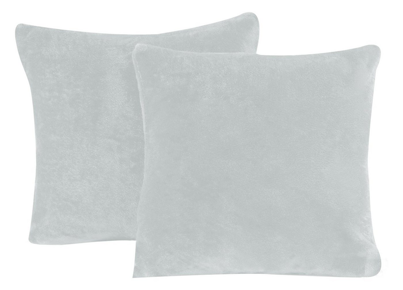 One Home Kissenbezüge Winter Cashmere Touch Unifarben, (2 Stück), flauschig kuschelig warmes Teddy Plüsch von One Home