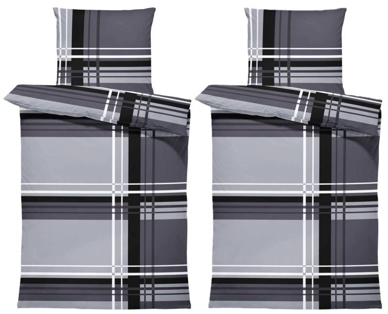 One Home Bettwäsche Adzo Winter, Biber, 4 teilig, modern gestreift grafisch, kuschelig flauschig warm weich Baumwolle One Home Bettwäsche Adzo Winter, Biber, 4 teilig, modern gestreift grafisch, kuschelig flauschig warm weich Baumwolle von One Home