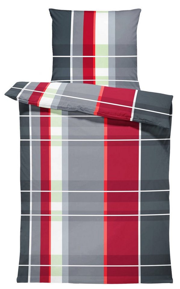 One Home Bettwäsche Bassam, Mikrofaser, 4 teilig, kariert und gestreift, modern Normalgröße One Home Bettwäsche Bassam, Mikrofaser, 4 teilig, kariert und gestreift, modern Normalgröße von One Home