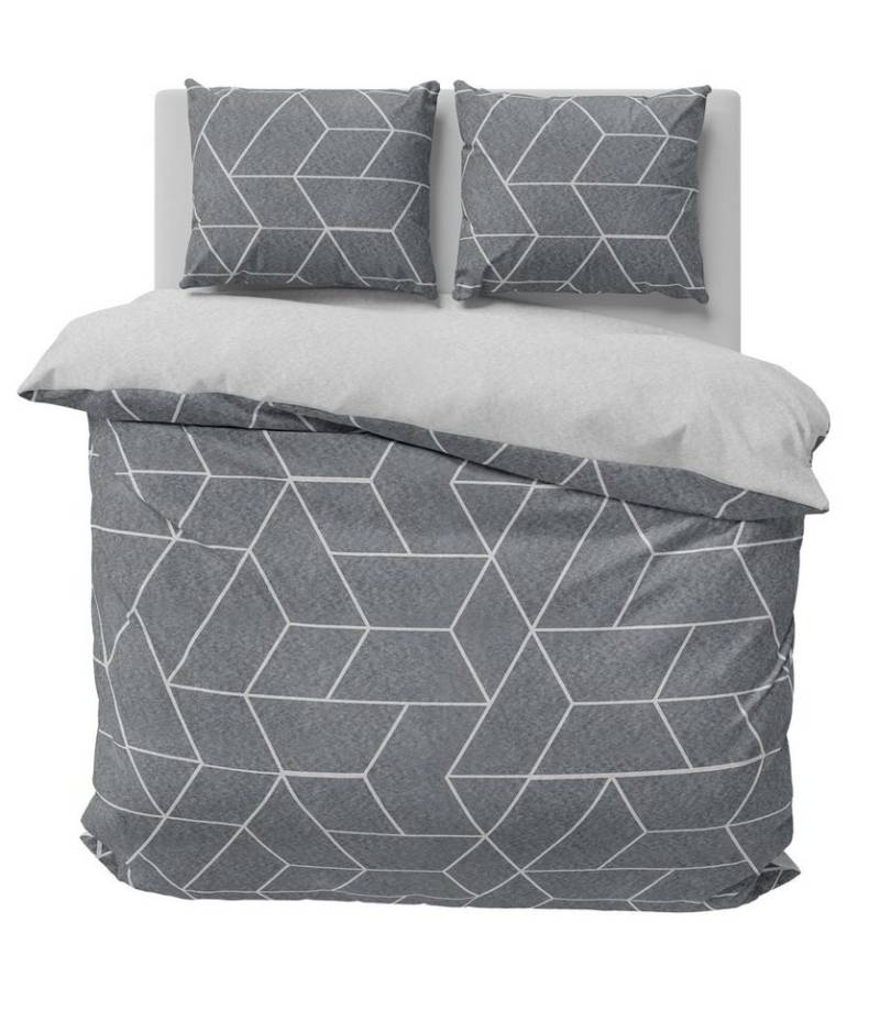 One Home Bettwäsche Jack, Fleece, 3 teilig, grafisch geometrisch, kuschelig flauschig warme Winter Doppelbett von One Home