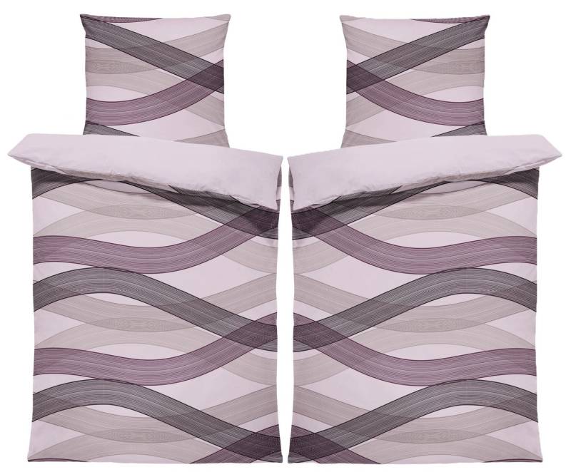 One Home Bettwäsche Winter Welle, Flanell, 4 teilig, modern geschwungen, kuschelig flauschig warme weiche Baumwolle Biber One Home Bettwäsche Winter Welle, Flanell, 4 teilig, modern geschwungen, kuschelig flauschig warme weiche Baumwolle Biber von One Home