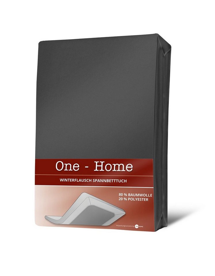 One Home Spannbettlaken Winter, Baumwolle, Gummizug: rundum, (1 Stück), kuschelig warm und flauschig, Boxspringbetten geeignet von One Home