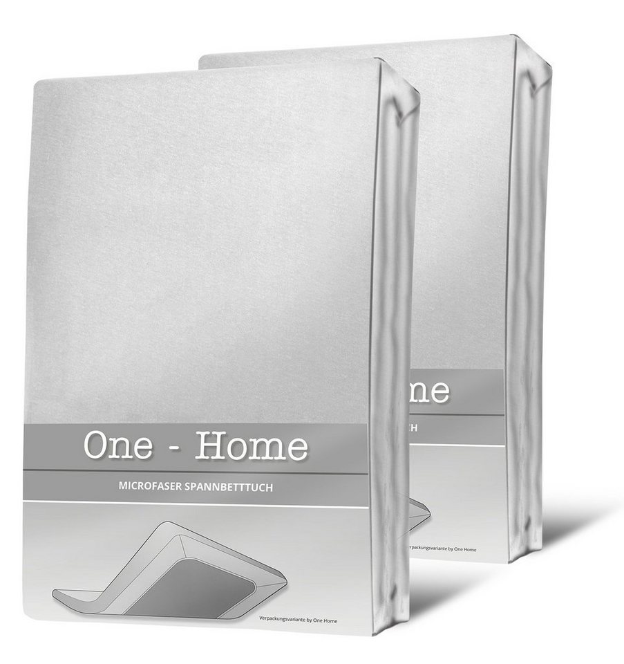 Spannbettlaken, One Home, Microfaser, Gummizug: rundum, (2 Stück), Double Pack von One Home