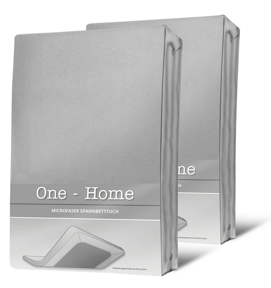 Spannbettlaken, One Home, Microfaser, Gummizug: rundum, (2 Stück), Double Pack von One Home