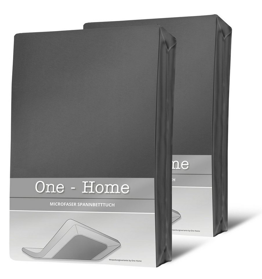 Spannbettlaken, One Home, Microfaser, Gummizug: rundum, (2 Stück), Double Pack von One Home