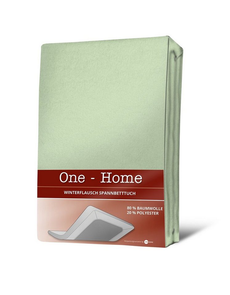 One Home Spannbettlaken Winter, Baumwolle, Gummizug: rundum, (1 Stück), kuschelig warm und flauschig von One Home