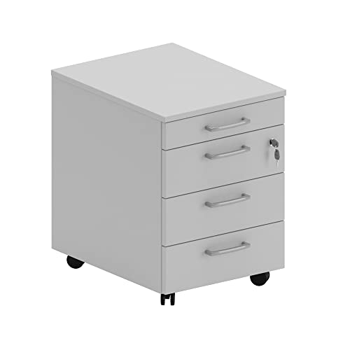 One Living, Büro Rollcontainer, B 42 x T 56 x H 61 cm (Grau) von One Living