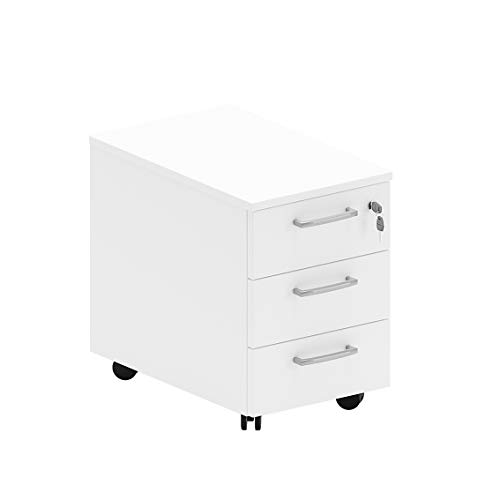 One Living, Büro Rollcontainer (Weiss, B 34 x T 56 x H 51 cm) von One Living
