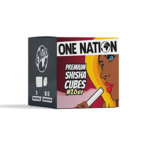 One Nation | Shisha Kohle Naturkohle aus 100% Kokosnuss - bis zu 120 Minuten Brenndauer | Starke Hitze | kein Eigengeschmack (5kg) von One Nation