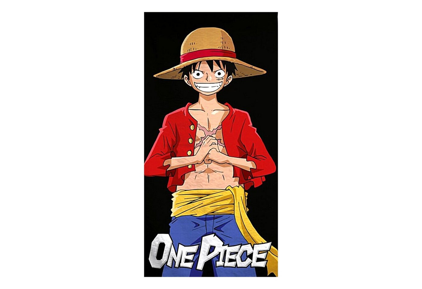 One Piece Anime Badetuch Monkey D. Luffy, Mikrofaser, Strandtuch 70 x 140 cm schnelltrocknend von One Piece Anime