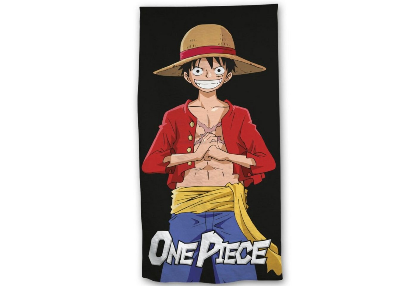One Piece Anime Strandtuch One Piece Monkey D Ruffy Badetuch, Mikrofaser, 70x140 cm von One Piece Anime