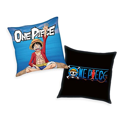 One Piece Luffy Unisex Kissen Multicolor 100% Polyester 40 x 40 cm Anime, Fan-Merch, TV-Serien von One Piece