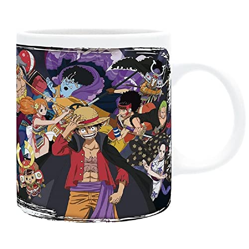 One Piece - Tasse - Luffy Ruffy - Kaffeebecher Wano Raid - Strohhut Bande - Logo - Mug - Geschenkbox, Mehrfarbig von One Piece