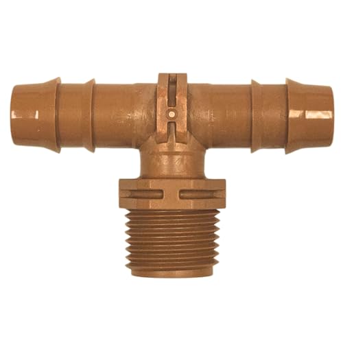 In den USA hergestellte Tropfbewässerungsarmaturen mit Widerhaken, 1,5 cm ID (16 oder 17 mm), 10 Stück (17 mm, braun) von One Stop Outdoor
