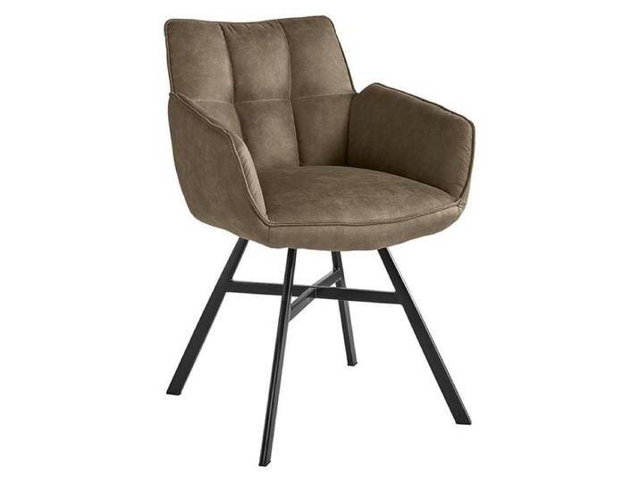 set one Armlehnstuhl Frisco Mikrofaser Taupe Vierfußgestell von One