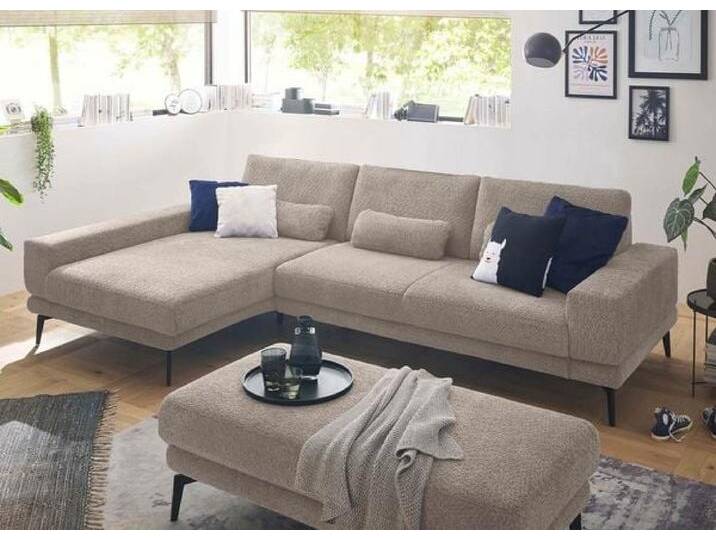 set one SO 3600 Ecksofa mit Hocker Natur von One