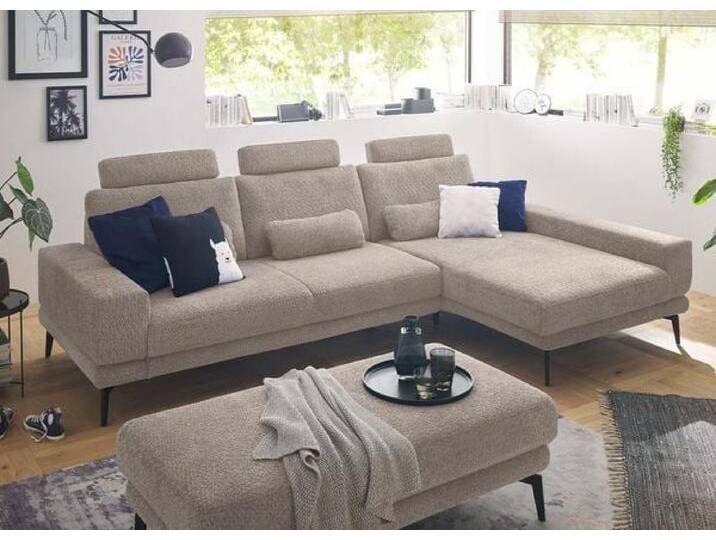 set one SO 3600 Ecksofa mit Hocker Natur von One