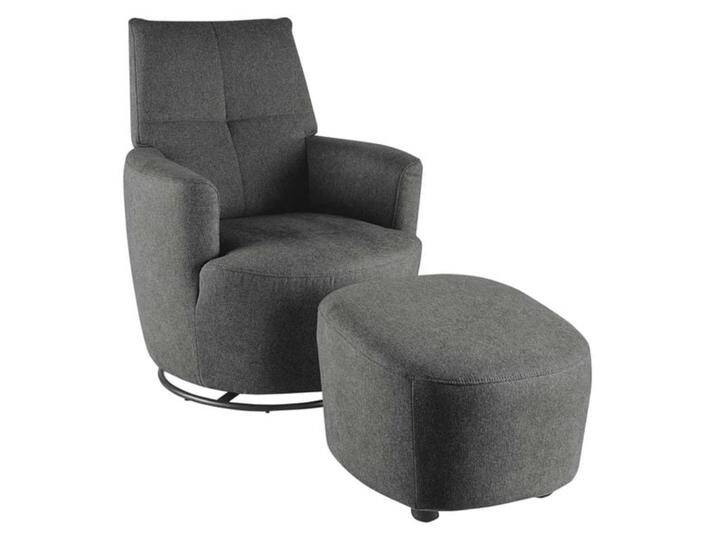 set one SO1450 Relaxsessel mit Hocker Dunkelgrau von One