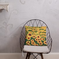 Sonnenblume Kissen Für Sonnenraum, Bett, Couch Oder Stuhl, Dekor Jeden Raum, Doppelseitige Original-Kunstwerk, Geschenk-Idee von OneByOneOriginals