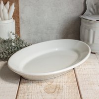 Antike Ovale Weiße Steingutschale Antike Ovale Weiße Steingutschale von OneDayInFrance
