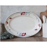 Bezaubernde Antike Ovale Schale Aus Eisenstein Von Saint-Amand Mit Blumenschablonendekor Bezaubernde Antike Ovale Schale Aus Eisenstein Von Saint-Amand Mit Blumenschablonendekor von OneDayInFrance