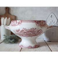 Körper Der Terrine Alte Sarreguemines in Zinnerde Und Rosa Blumendekoration, Frühes Zwanzigstes Jahrhundert Körper Der Terrine Alte Sarreguemines in Zinnerde Und Rosa Blumendekoration, Frühes Zwanzigstes Jahrhundert von OneDayInFrance