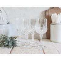 Set Mit 4 Weißweingläsern Aus Kristall D'arques, Modell Longchamp Set Mit 4 Weißweingläsern Aus Kristall D'arques, Modell Longchamp von OneDayInFrance