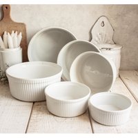 Set Mit 6 Runden Apilco-Schälchen Aus Weiß Gebranntem Porzellan Set Mit 6 Runden Apilco-Schälchen Aus Weiß Gebranntem Porzellan von OneDayInFrance