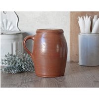 Vintage Krug Aus Braun Lackiertem Sandstein Vintage Krug Aus Braun Lackiertem Sandstein von OneDayInFrance