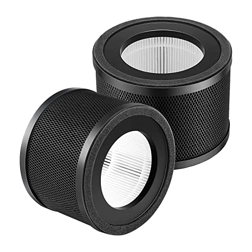 OneGas H13 True HEPA Ersatzfilter, kompatibel mit TaoTronics TT-AP001 / VAVA VA-EE014 Luftreiniger, 3-in-1 True HEPA, Aktivkohlefilter und Vorfilter-Set (2 Stück) von OneGas