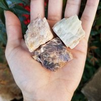 Mondstein Set - 3-Teiliges Graues Pfirsichweißes Mondsteinset von OneInfinityShop