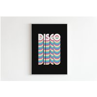 Disco - Groovy Lyrics Musik A3 A4 A5 Wandkunst Poster Druck Geschenk von OneLouderPrints
