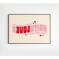 Oasis - "I'm Going To Start A Revolution From My Bed' No2 Lyrics Musik A3 A4 A5 Wandkunst Poster Print Gig von OneLouderPrints