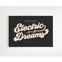 Philip Oakey & Giorgio Moroder - "Together in Electric Dreams' Text Musik A3 A4 A5 Wand Kunst Poster Druck Geschenk von OneLouderPrints