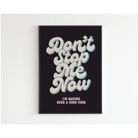 Queen - "Don't Stop Me Now' Lyrics Musik A3 A4 A5 Wandkunst Poster Print Geschenk von OneLouderPrints