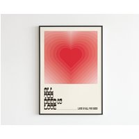 The Beatles - All You Need Is Love Lyrics Musik A3 A4 A5 Wandkunst Poster Print Bauhaus Gig von OneLouderPrints