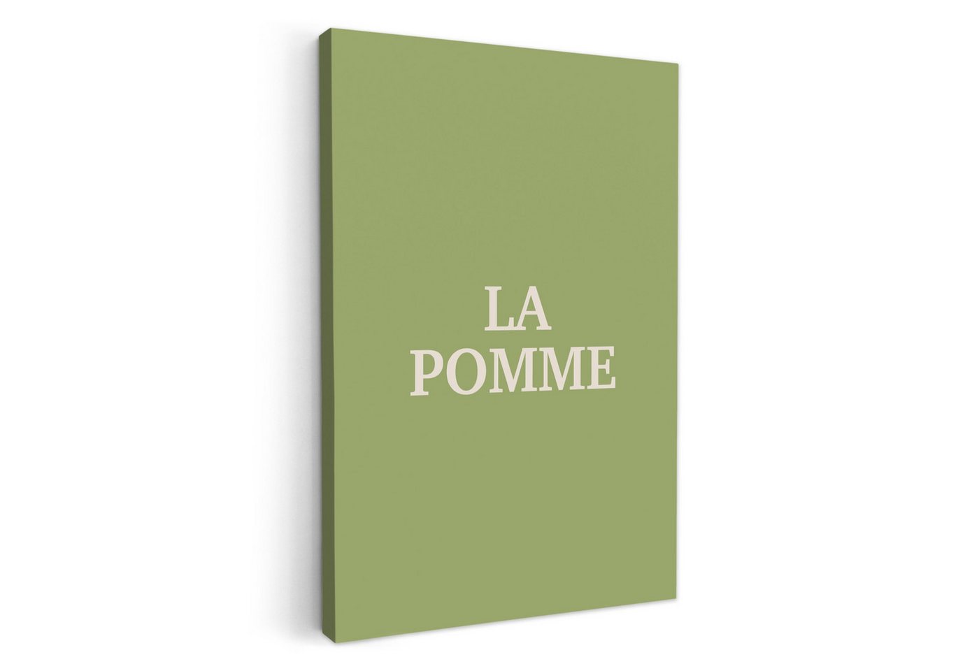 OneMillionCanvasses® Leinwandbild Apfel - Grün - Minimalistisch - Küche, Fotodruck (1 St), Wandbilder für Esszimmer, Wanddeko Bilder Küche 20x30 cm von OneMillionCanvasses®