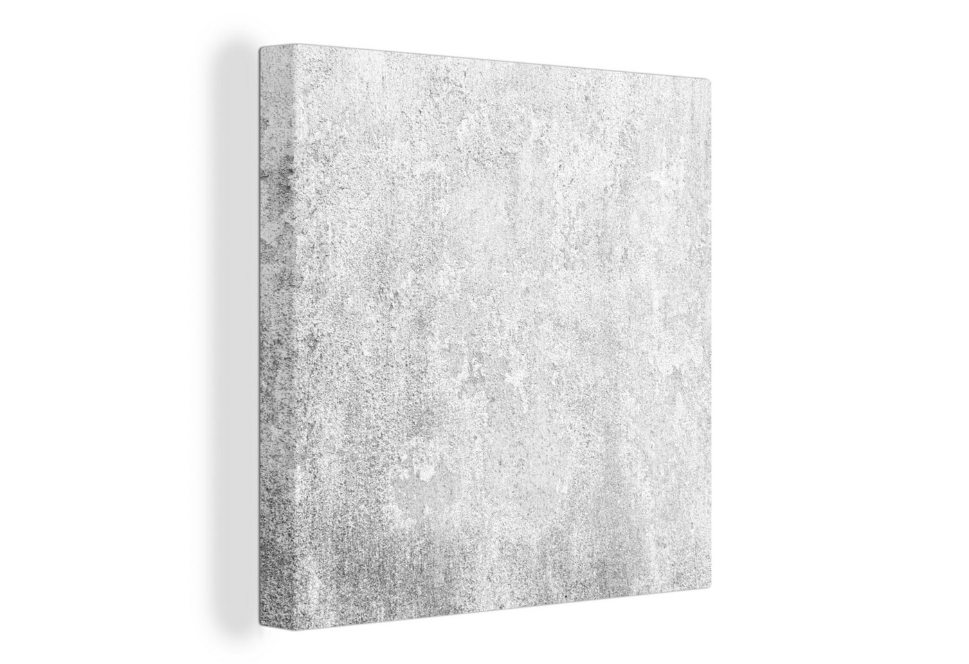 OneMillionCanvasses® Leinwandbild Beton - Grau - Wand, Fotodruck (1 St), Wandbild, Deko Schlafzimmer Wohnzimmer Flur 20x20 cm von OneMillionCanvasses®