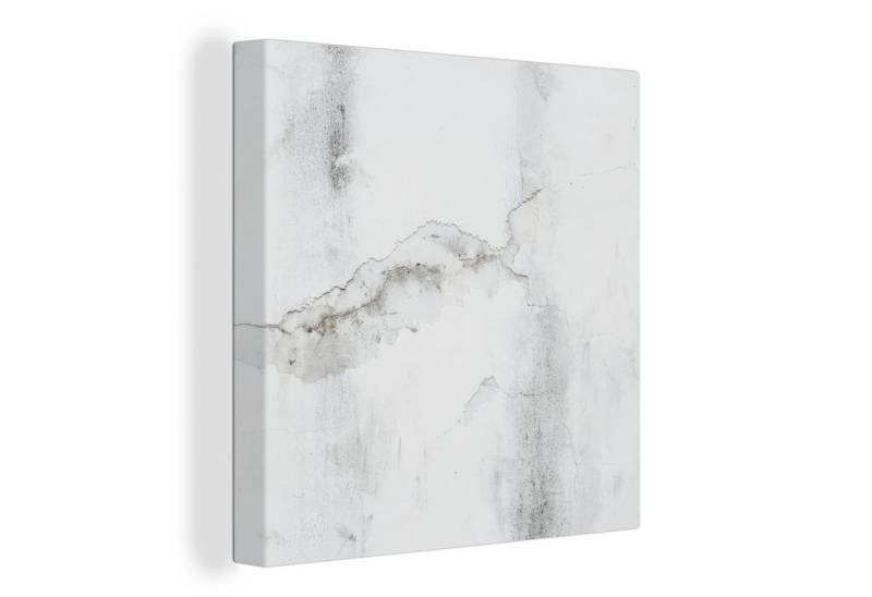 OneMillionCanvasses® Leinwandbild Beton - Grau - Weiß, (1 St), Wandbild, Deko Schlafzimmer Wohnzimmer Flur 20x20 cm von OneMillionCanvasses®