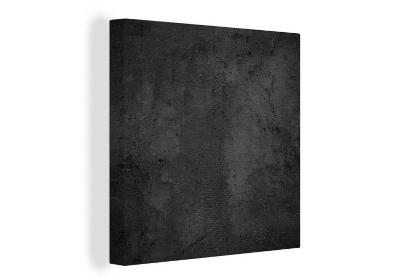 OneMillionCanvasses® Leinwandbild Beton - Robust - Vintage - Rustikal - Grau - Schwarz, (1 St), Wandbild, Deko Schlafzimmer Wohnzimmer Flur 20x20 cm von OneMillionCanvasses®