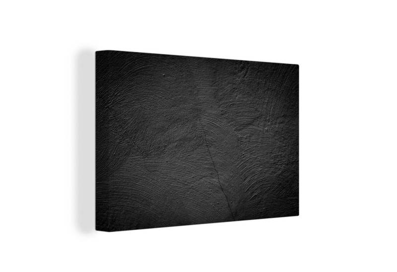 OneMillionCanvasses® Leinwandbild Beton - Schwarz - Industriell, (1 St), Leinwandbilder XXL Wohnzimmer, Deko Aesthetic 150x100 cm von OneMillionCanvasses®