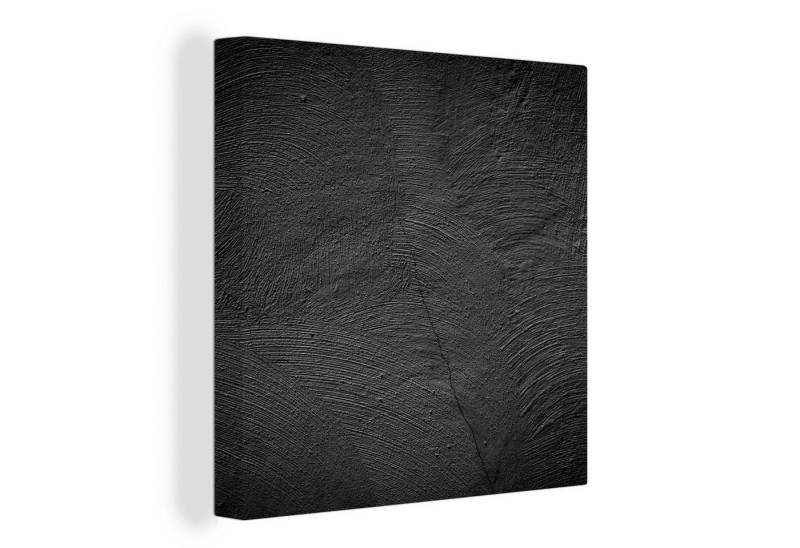 OneMillionCanvasses® Leinwandbild Beton - Schwarz - Industriell, (1 St), Wandbild, Deko Schlafzimmer Wohnzimmer Flur 20x20 cm von OneMillionCanvasses®