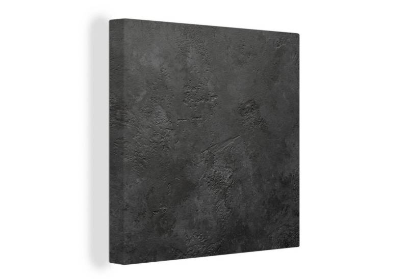 OneMillionCanvasses® Leinwandbild Beton - Strukturiert - Industriell - Schwarz - Grau, (1 St), Wandbild, Deko Schlafzimmer Wohnzimmer Flur 20x20 cm von OneMillionCanvasses®
