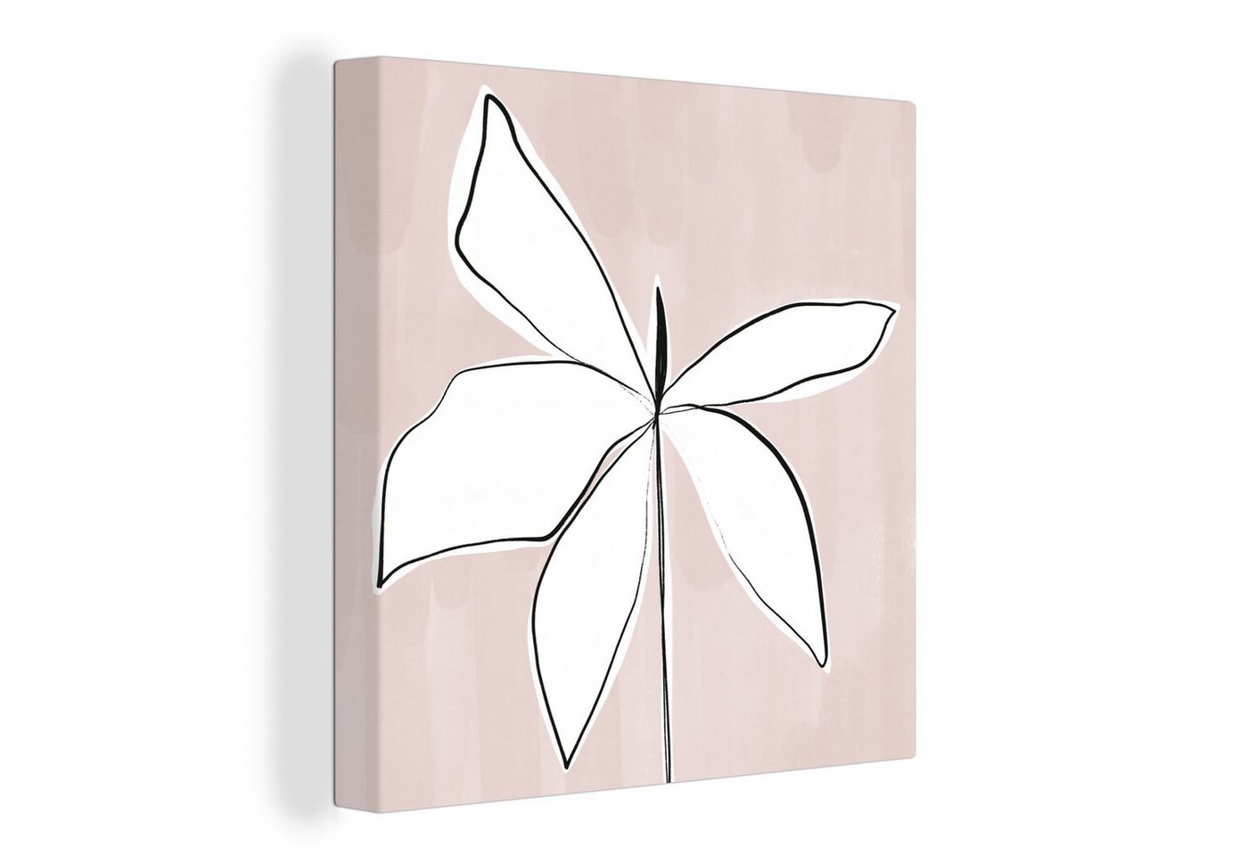 OneMillionCanvasses® Leinwandbild Blume - Abstrakt - Pastell, (1 St), Leinwand Bilder für Wohnzimmer Schlafzimmer von OneMillionCanvasses®
