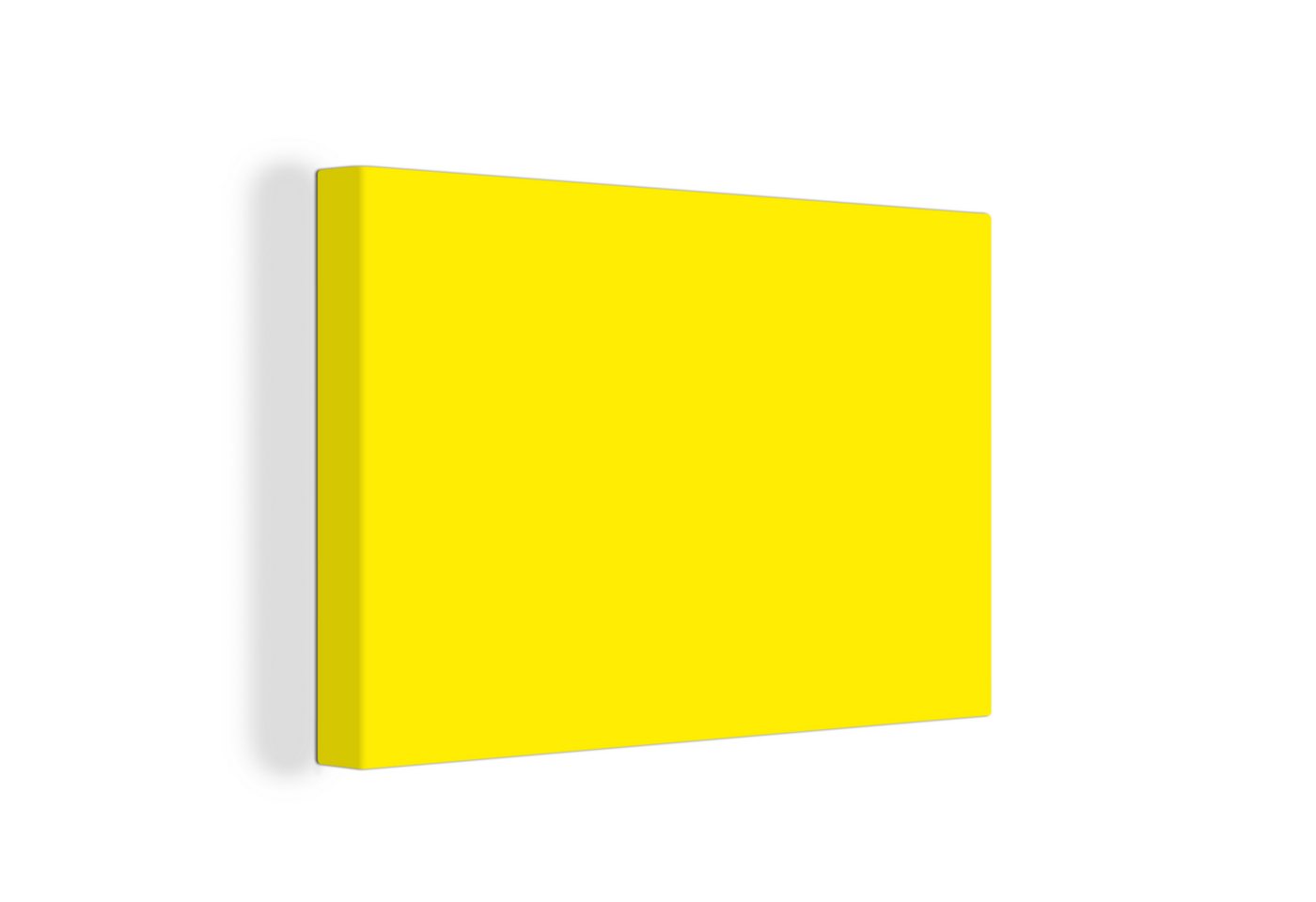OneMillionCanvasses® Leinwandbild Gelb - Zitrone - Neon - Farben, (1 St), Leinwand Bilder Klein, Wand Dekoration Aesthetic 30x20 cm von OneMillionCanvasses®
