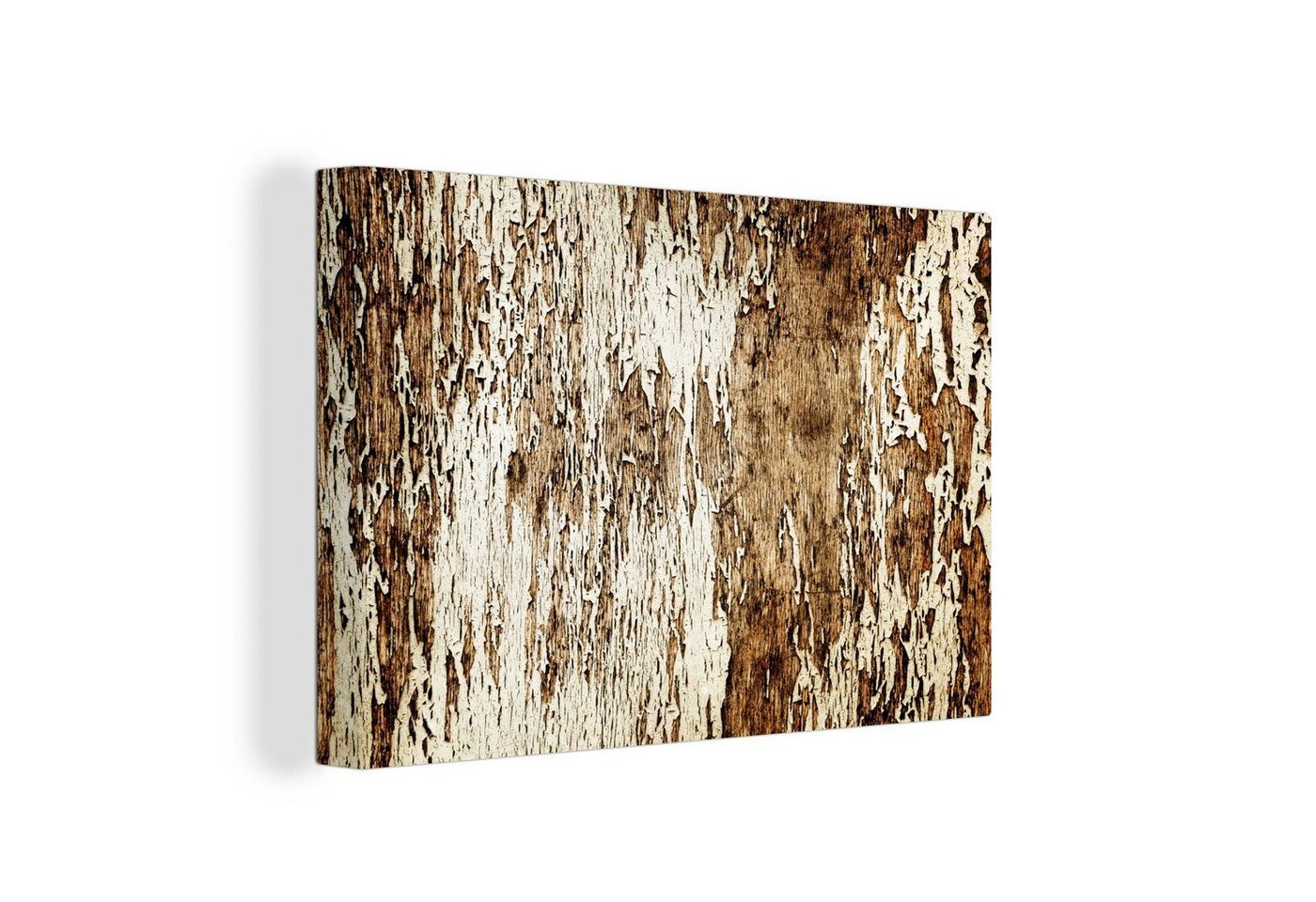 OneMillionCanvasses® Leinwandbild Holz - Rustikal - Baum, Fotodruck (1 St), Leinwand Bilder Klein, Wand Dekoration Aesthetic 30x20 cm von OneMillionCanvasses®
