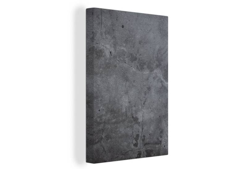 OneMillionCanvasses® Leinwandbild Industriell - Beton - Grau - Schiefer - Retro, (1 St), Leinwand Canvas Wandbild, Wanddekoration 20x30 cm von OneMillionCanvasses®