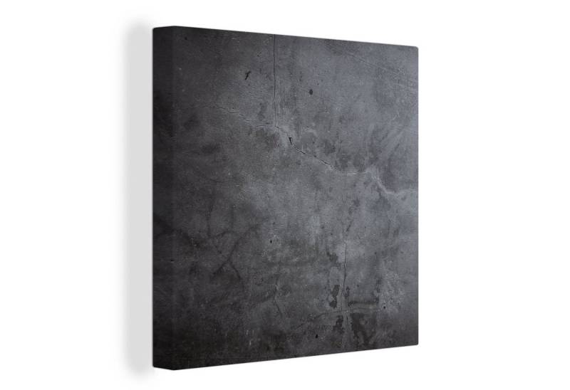 OneMillionCanvasses® Leinwandbild Industriell - Beton - Grau - Schiefer - Retro, (1 St), Wandbild, Deko Schlafzimmer Wohnzimmer Flur 20x20 cm von OneMillionCanvasses®