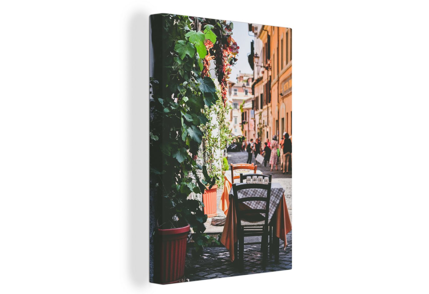 OneMillionCanvasses® Leinwandbild Italien - Rom - Touristen, (1 St), Leinwand Bilder für Wohnzimmer Schlafzimmer, 40x60 cm von OneMillionCanvasses®
